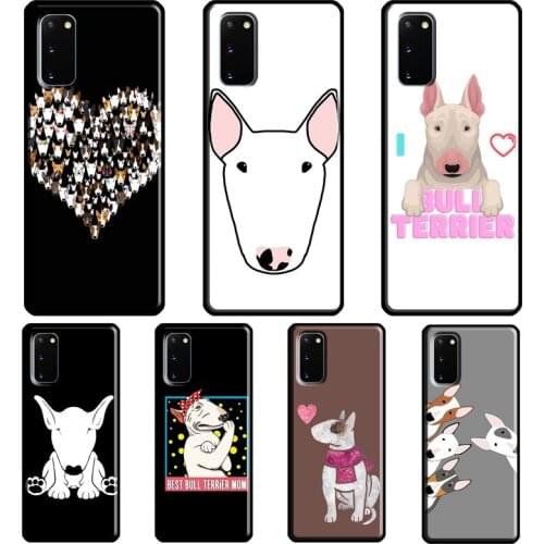Bull Terrier Dog Puppies Cover For Samsung Galaxy S20 FE S21 Ultra Note 20 Note9 Note10 S8 S9 S10 Plus Phone Case