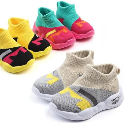 Kids Shoes Baby Breathable Woven Sport Shoes Comfortable Sneakers Soft Bottom Baby Walking Shoes Mixed Color SHR003