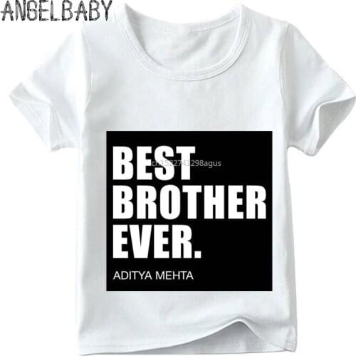 Children Best Bro Brother Ever Printed Fashion T-shirt Boys/Girls Summer Casual Tops Kids Soft T-shirt,ooo854