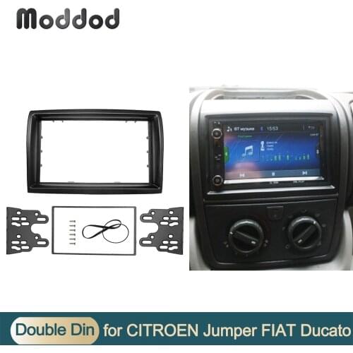 Double Din Radio Fascia for CITROEN Jumper PEUGEOT Boxer FIAT Ducato CD DVD Audio Dash Mount Kit Adapter Trim Frame Dashboard