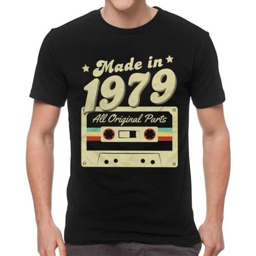 Mens Made In 1979 T-Shirt Harajuku All Original Parts Birthday Gift Tshirt Short Sleeve Unique T Shirt Cotton Tee Tops Gift
