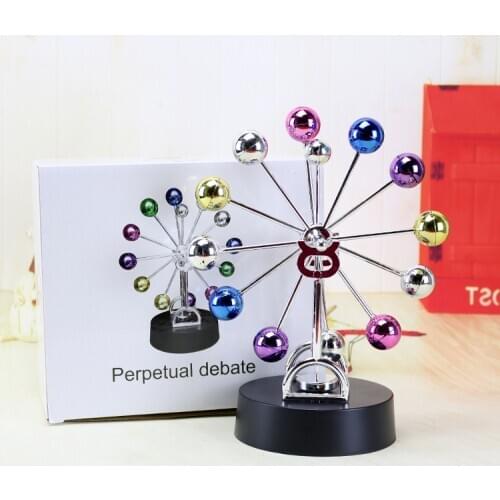 [HHT] Color Ball Ferris Wheel Permanent Motion Instrument Eternal Celestial Model Promise Rocker Creative Home Decoration