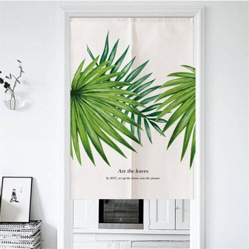 Cotton Hemp Door Curtain Partition Curtain Household Kitchen Bedroom Toilet Curtain Without Punching