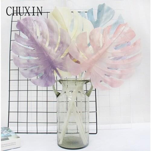 Artificial Plants Plastic Turtle Leaf Hotel Restaurant Cafe Decoration Flower Arrangement For Home Wedding Decor Fake Plants