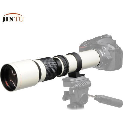 JINTU White Power 500mm f/8.0 f8 Telephoto Zoom Manual Focus Lens + T-Mount for SONY NEX A58 3 /A7/A7R A3000 A6000 A6500 HX300