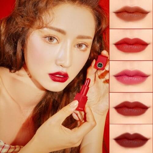 5Pcs/Set Matte Lipstick Non-stick Cup Waterproof Long Lasting Moisturizing Lipstick Pigments Women Sexy Lips Beauty Makeup