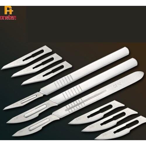 Metal Scalpel Knife Tools Kit Cutter Engraving Craft knives 10pcs Blades Mobile Phone IC Disk CPU PCB DIY Repair Hand Tools