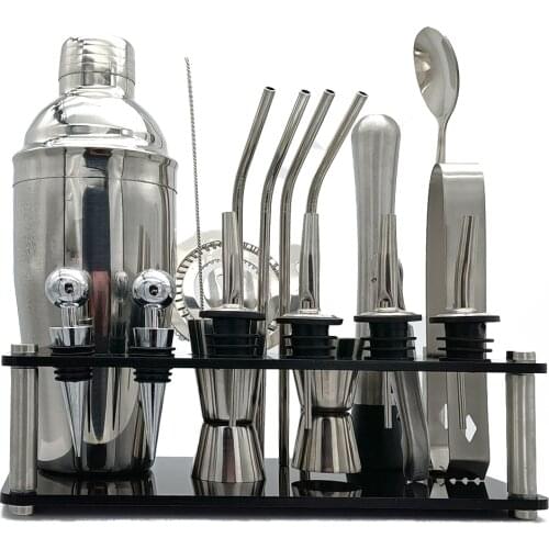 20pcs Cocktail Set Boston Shaker Mixer Stainless Drink Making Kit for Home Bar Use Bartender Kit Bars Set Tools