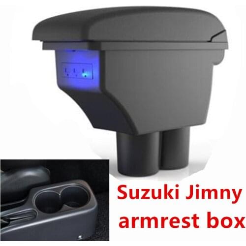 For Suzuki Jimny armrest box +3USB Leather Center New Storage Box Modification