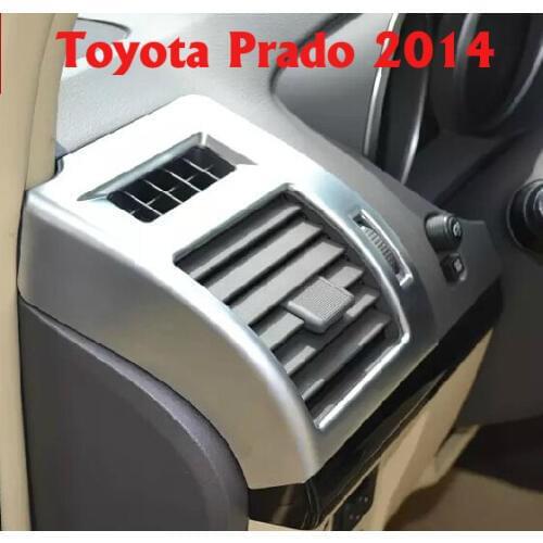 Silver Car Interio Outlet Trim Air Vent Styling Cover For Toyota Land Cruiser Prado FJ150 Accessories 2014 -2017