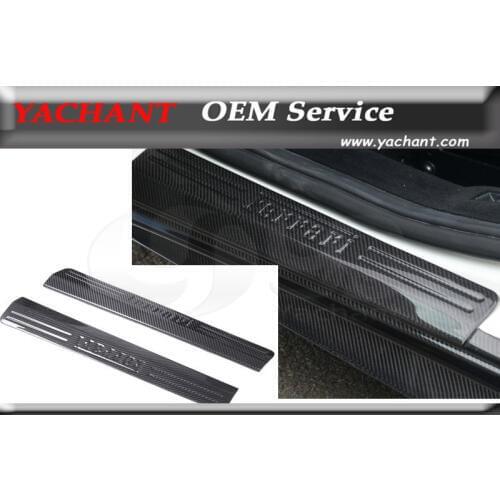 Car-Styling Dry Carbon Fiber Door Sill Fit For 2010-2014 F458 Italia Coupe & Spider Kick Step Panel Door Sill
