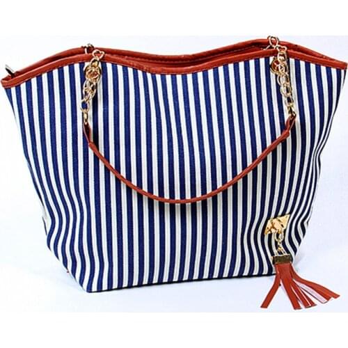 Bags Handbags Fashion Women Stripe Street Snap Candid Tote Canvas Shoulder Bag big mini purse large for feminina