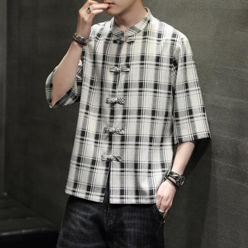 Traditional Chinese Clothing For Men Hanfu Ethnic Retro Tops Streetwear Mens Clothing Cheongsam Tang Suit Kung Fu Clothes 30457