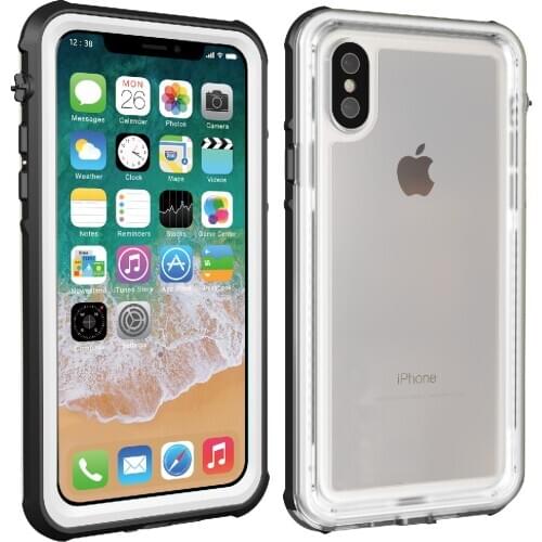For iPhone Xs Max Waterproof case life water Shock Dirt Snow Proof Protection for iPhone X Xs case With Touch ID Cover