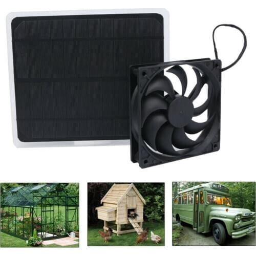 20W Solar Panel Exhaust Fan Portable Ventilator for Greenhouse RV Roof