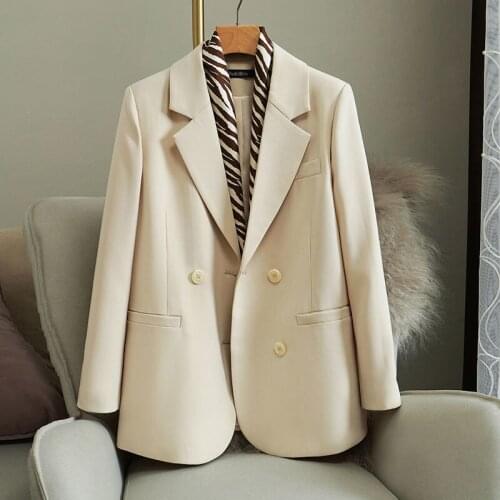 2021 New Spring Autumn Temperament Korean British Style Casual Design Loose Suit Women Jacket Blazer