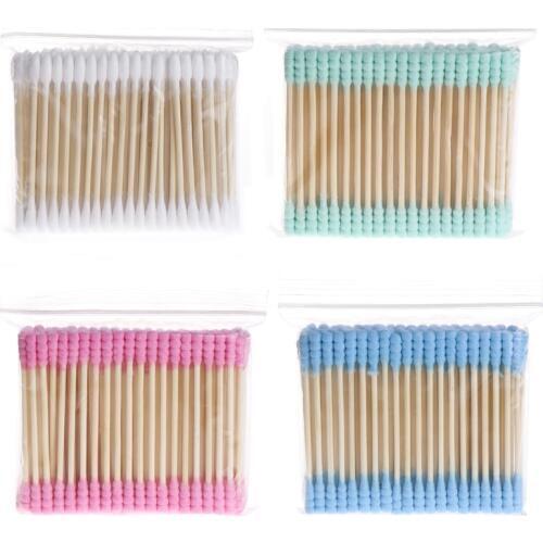 1Pack 100Pcs Cosmetic Makeup Cotton Swab Stick Double Head Ear Buds Cleaning Tools New Hot Selling
