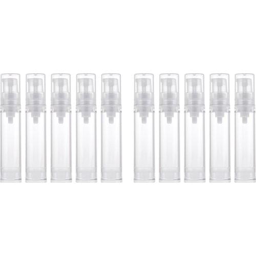 10pcs 10ml Airless Vacuum Pump Tubes Travel Cosmetic Containers Bottles