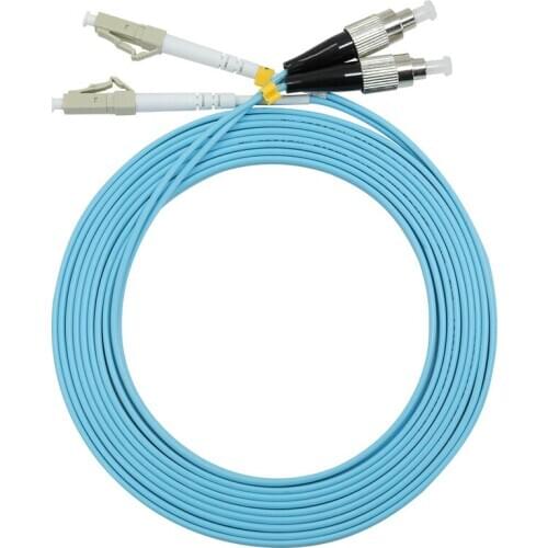 10pcs/lot LC-FC 10Gbps OM3 MM 50/125 Multi Mode Optical Fiber Patch Cord 2.0mm Duplex Fiber Optical Jumper LC/UPC-FC/UPC