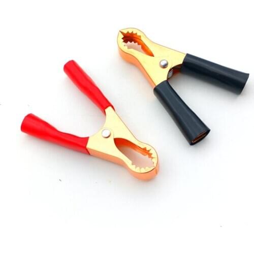 100PCS 50A 80mm CAR BATTERY Insulated CLIP ALLIGATOR Test Clamp