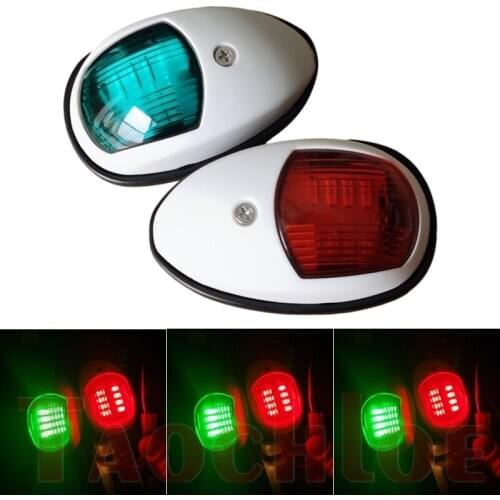2Pcs 12V 24V LED Running Lights For Boat Signal Lamp Marine Navigation Light Yacht Accessories Red Green Truck Trailer Lamps