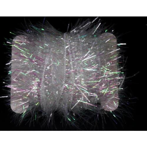 5m/card 2.5cm Krystal Woolly Bugger Tying Material wide Crystal Flash Chenille Tinsel Streamer body Ribbing