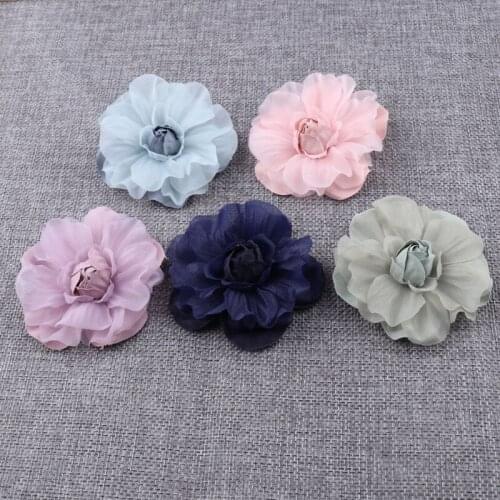 5Pcs Fancy Laces Flowers Applique Lace Trim Patch Fabric DIY Wedding Dress Flowers Hat Hair Clothes Applique Sewing Patches