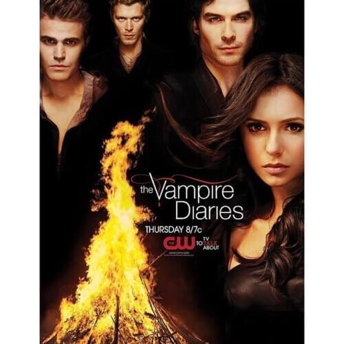 5D Diy Full Round/Square Diamond Painting The Vampire Diaries 3D Rhinestone Embroidery Cross Stitch Mosaic Home Decoration S3