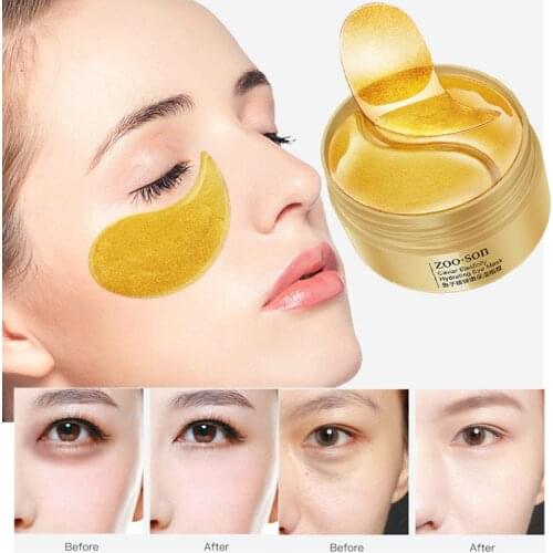 60Pcs Gold Collagen Eye Patches Face Anti Wrinkle Gel Sleep Mask Eye Patch Essence Moisturizing Eye Mask Remove Dark Circles