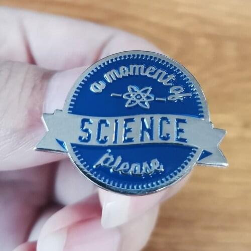 A Moment of Science Please Astronomy Brooch Pins Enamel Metal Badges Lapel Pin Brooches Jackets Fashion Jewelry Accessories
