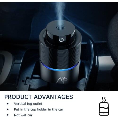 Car USB Air Humidifier 200ML Mini Ultra-Silent Car LED Night Lamp Air Purifier Mist Maker Air Fresher Car Interior Accessories