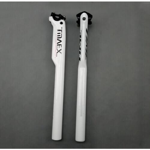 White Glossy Bicycle seat post carbon 27.2 Road Bike Parts Breaking wind Seat post MTB Bike From Superleggera
