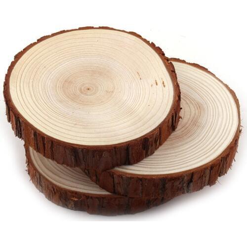 Free Shipping Natural Wood Circle Round Jewelry Display Stand