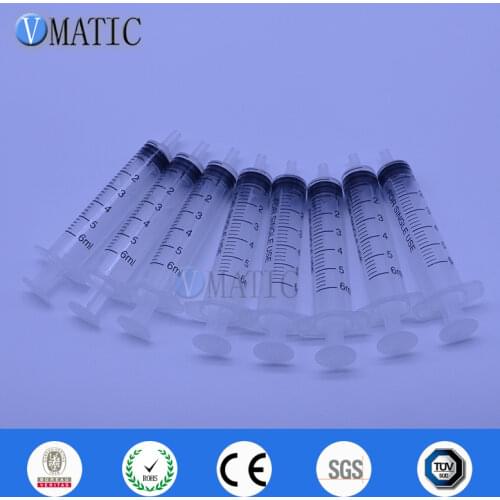 Free Shipping Non Sterilied 6cc 6ml Plastic Manual Syringe (Without Include Any Needle)