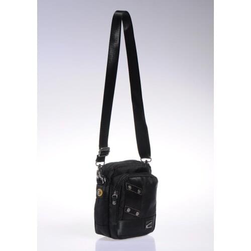 CACTIVE Black Multi-Compartment Light Handy Waterproof Fabric Women Messenger Bag Bodybag 2001 ZV8578