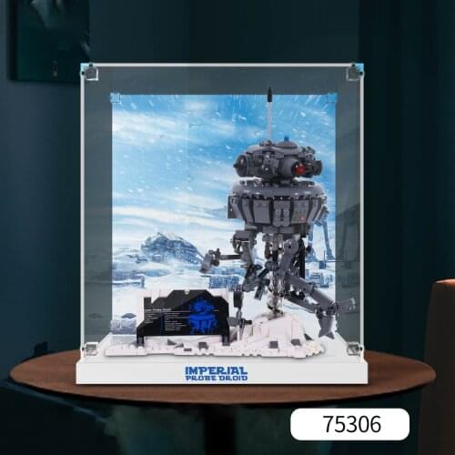 Acrylic Display Show Case For 75306 Probe Robot Dustproof Clear,Protect Building Blocks Childrens Toys Kid Gift(No Blocks