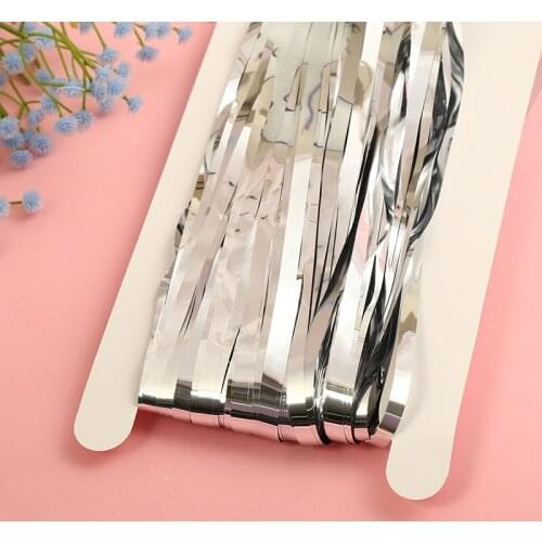 Party Decor Rain Silk Curtain For Wedding Background Wall Tassel Birthday Party Stage Layout Scene Hanging Ornament Curtain