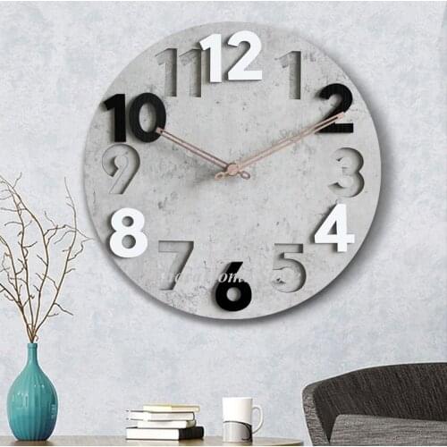 Home Decor Wall Clocks Creative Numbers Needle Mute Clock for Living Room Bedroom Office Kitchen Wall Watches Decoration Salon