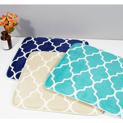 Flannel Memory Foam Rugs Soft Carpet Toilet Bath Non-slip Floor Mat Water Absorption Rug Kitchen Toilet Mats Chair Cushion