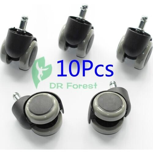 Quality 10Pcs Dental Chairs/Slipstick Chair Rubber Caster Wheels Replacement