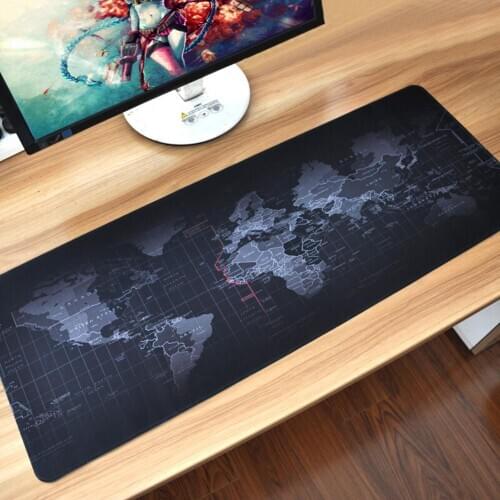 Customized Large Gaming Mouse Pad Gamer World Map Mousepad Anti-slip Natural Rubber Desk Pad Mouse Mat Gaming for CSGO Dota LOL