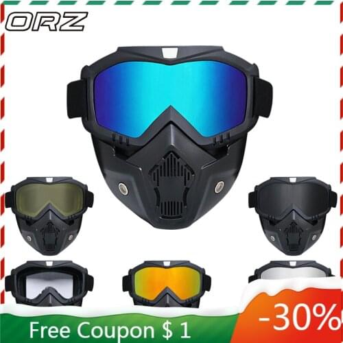 Hot-Selling Modular Mask Detachable Goggles And Mouth Filter Ideal For Open Motorcycle Half Helmet Retro Helmet