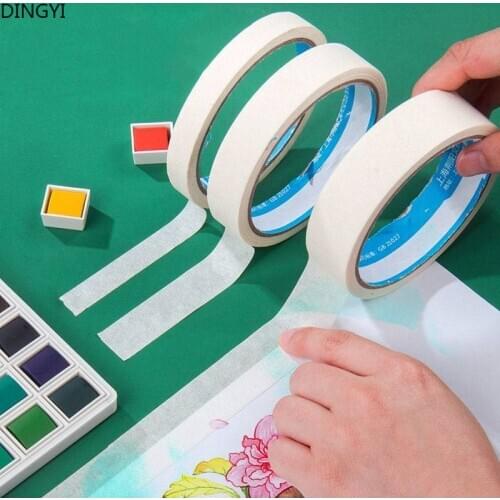 Watercolor Masking Tape Art Painting Adhesive Textured Tape Paper Writable Anti-dirty Cover Glue Leave White Tool Art Supplies