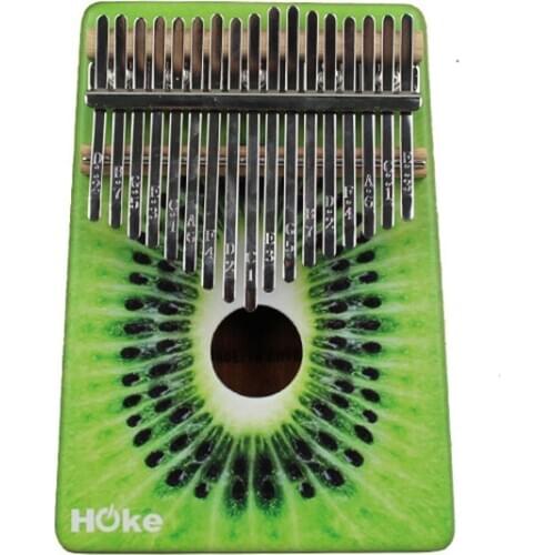 17 Keys Kalimba Kit Thumb Piano Graffiti Mahogany Musical Instrument With Tune Hammer For Beginner KLB47