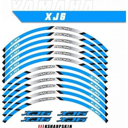 Motorcycle decal Outer wheel rim stickers tire film border reflective decals tire decoration sticker For Yamaha XJ6