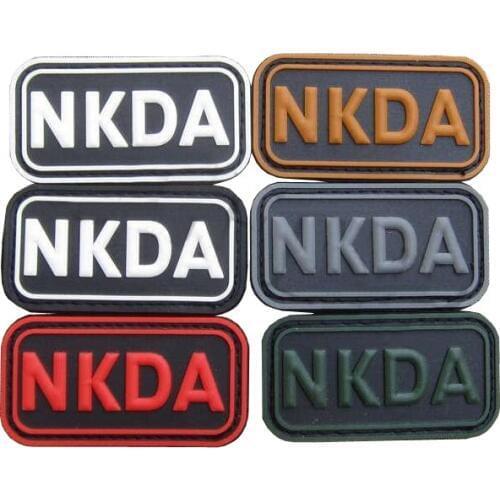 NKDA No Known Drug Allergy Patch Infrared Reflective IR Patch Rubber Badges Military Stickers applique for Clothes Vest