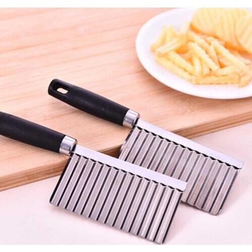 New Multifunctional Potato Wavy Edged Knife Stainless Steel Kitchen Gadget Vegetable Fruit Cutting Peeler Cooking Tool Accessory