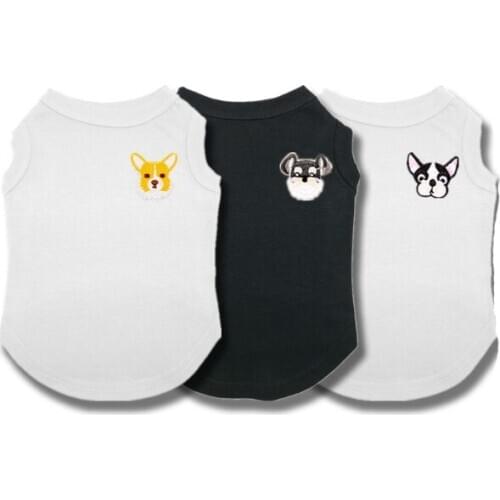 Pet Clothes Dog Summer T-shirt Small Dog Cat Vest Dog Design Clothing Soft Cotton High Quality Bulldog Poodle Clothing