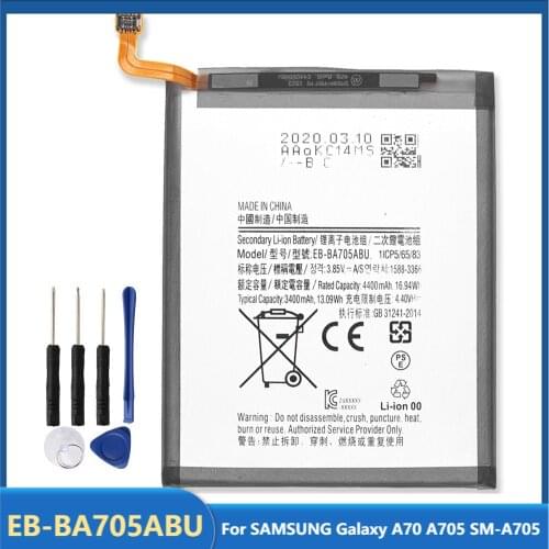 Original Phone Battery EB-BA705ABU For SAMSUNG Galaxy A70 A705 SM-A705 Replacement Rechargeable Batteries 4500mAh With Free Tool