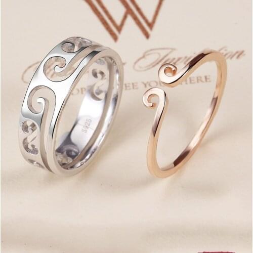 Hoop Couple Pair Ring Big Talk West Tour Supreme Treasure Spell Ring 2 In 1 Set Ring Silver Plated Gold Jewelry